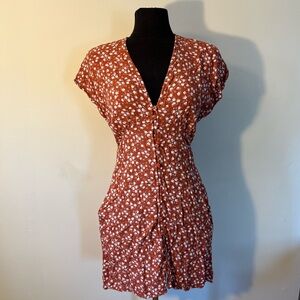 Abercrombie & Fitch Red Floral Mini Dress